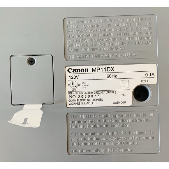 Canon MP11DX Printing Calculator Clock Adding Machine Two Color Working 1 Roll - Picture 4 of 5